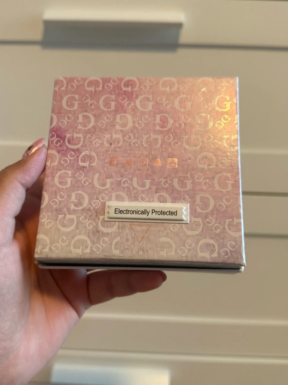 Pink Patterned Guess Cosmetic Box
